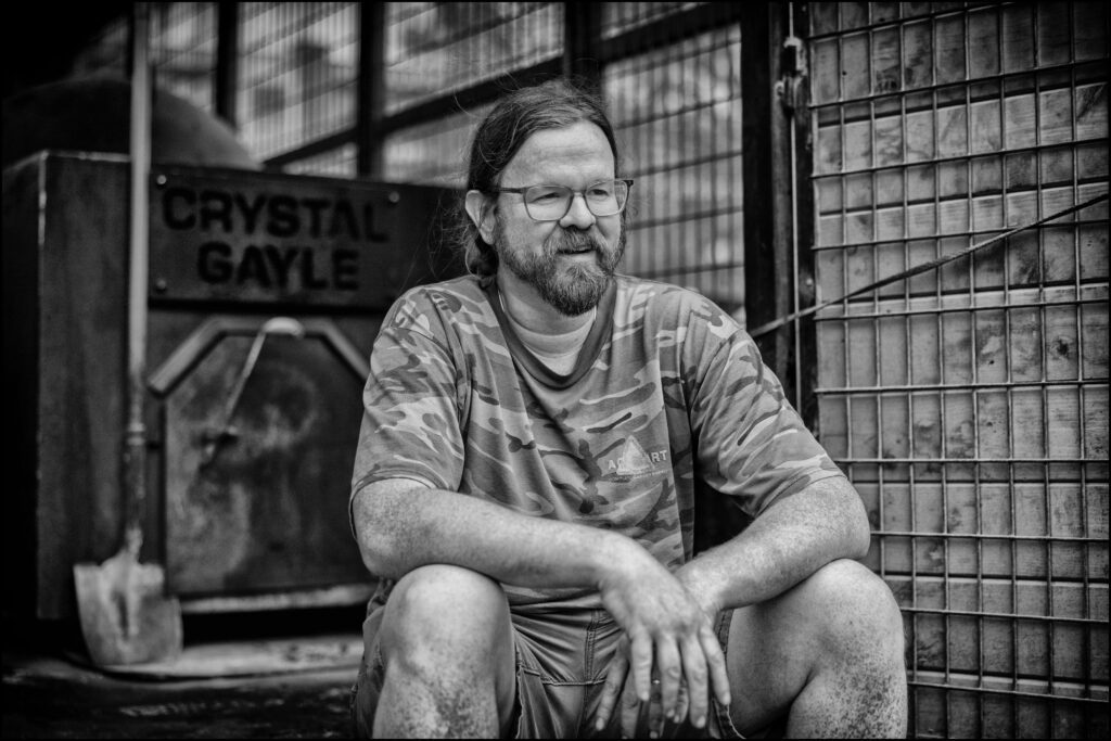 Pitmaster Kyle Stallings Deep In Thought Best ATX BBQ, Best TX BBQ